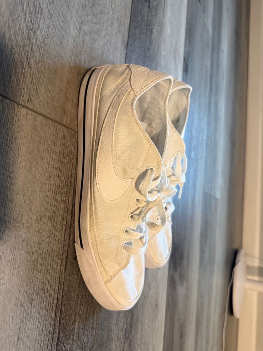 Nike Men's White Canvas Athletic Sneakers